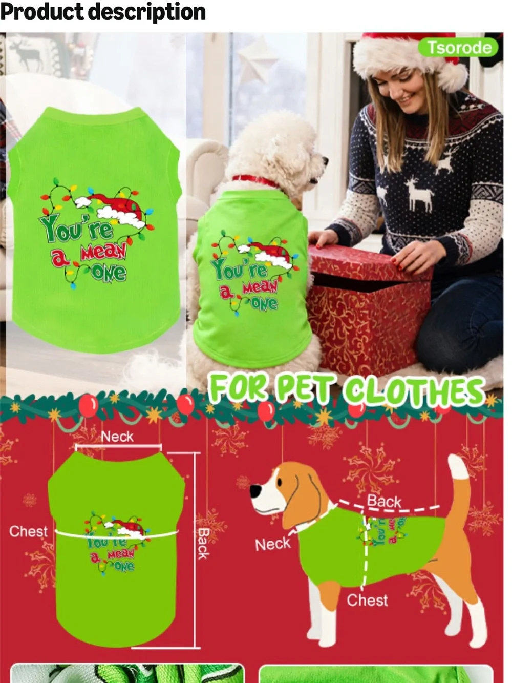 Grinch Green Dog Shirts - Holiday Graphic nwot new l/xl